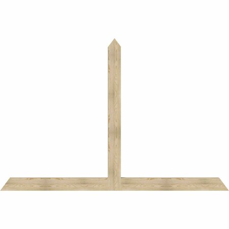 Ekena Millwork Portland Rough Sawn Timber Gable Bracket, Douglas Fir, 108"W x 72"H x 4"D x 6"F, 16/12 Pitch GBW108X72X0406POR00RDF